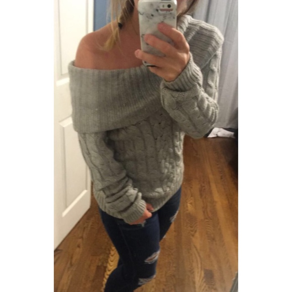 Soft to touch gray sweater